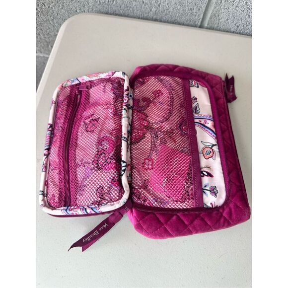 Vera Bradley Velvet Majestic Magenta Makeup Accessory Case - Picture 4 of 5